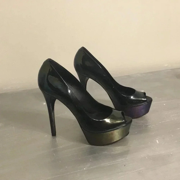 Brian Atwood Women's Bambola Pump Size 6 Platform Heels Chameleon Color Change - Picture 3 of 14